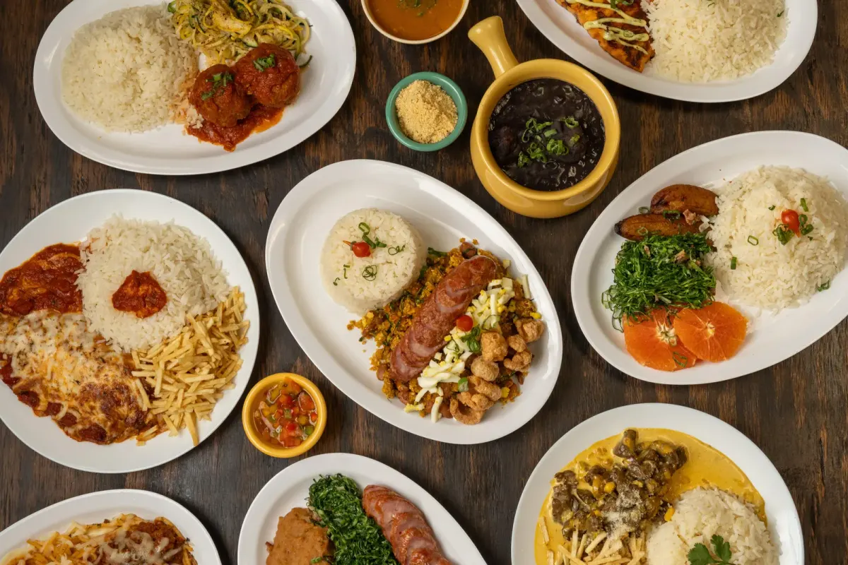 Food plates of the restaurant
