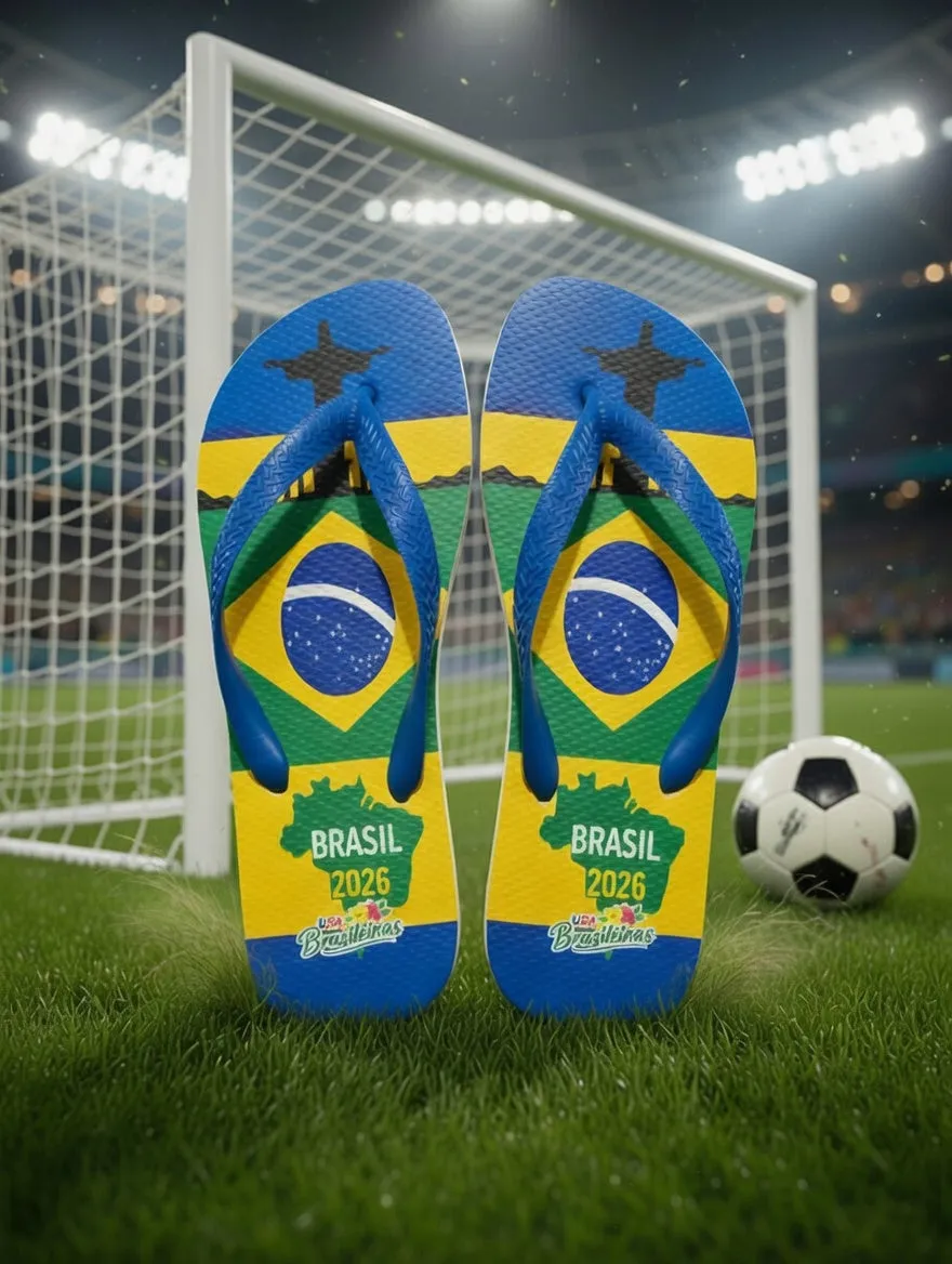 Sandália USA Brasileiras Edição América 2026 - Brasil