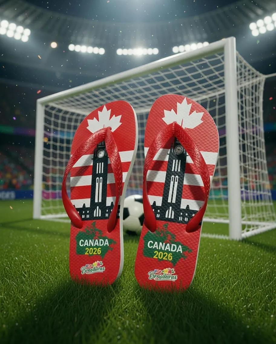 Sandália USA Brasileiras Edição América 2026 - Canadá