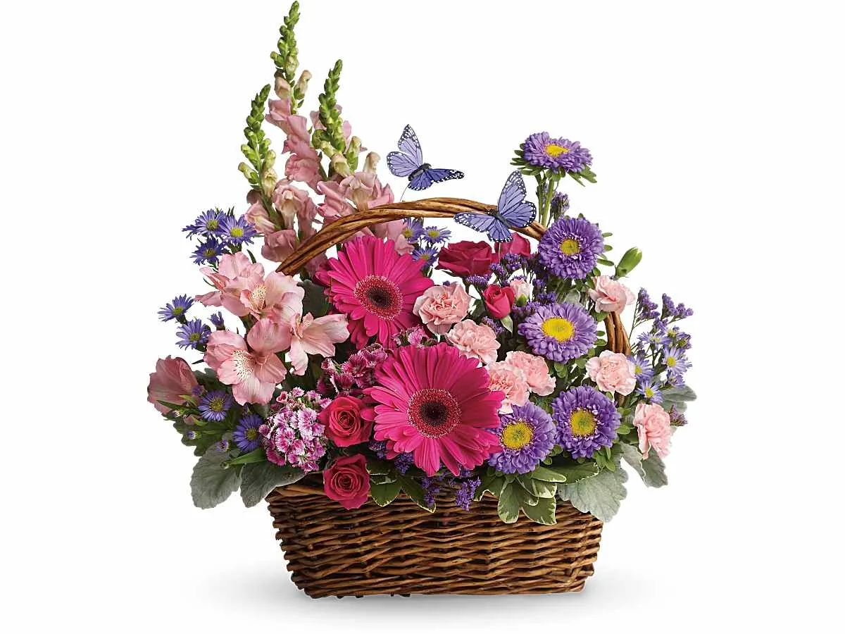 Country Basket Blooms — Deluxe