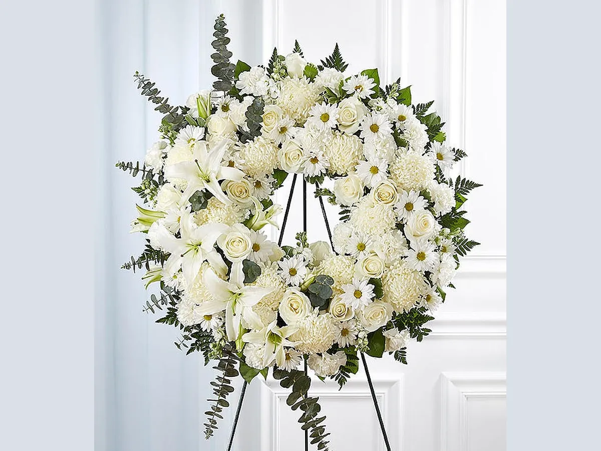 White Standing Wreath