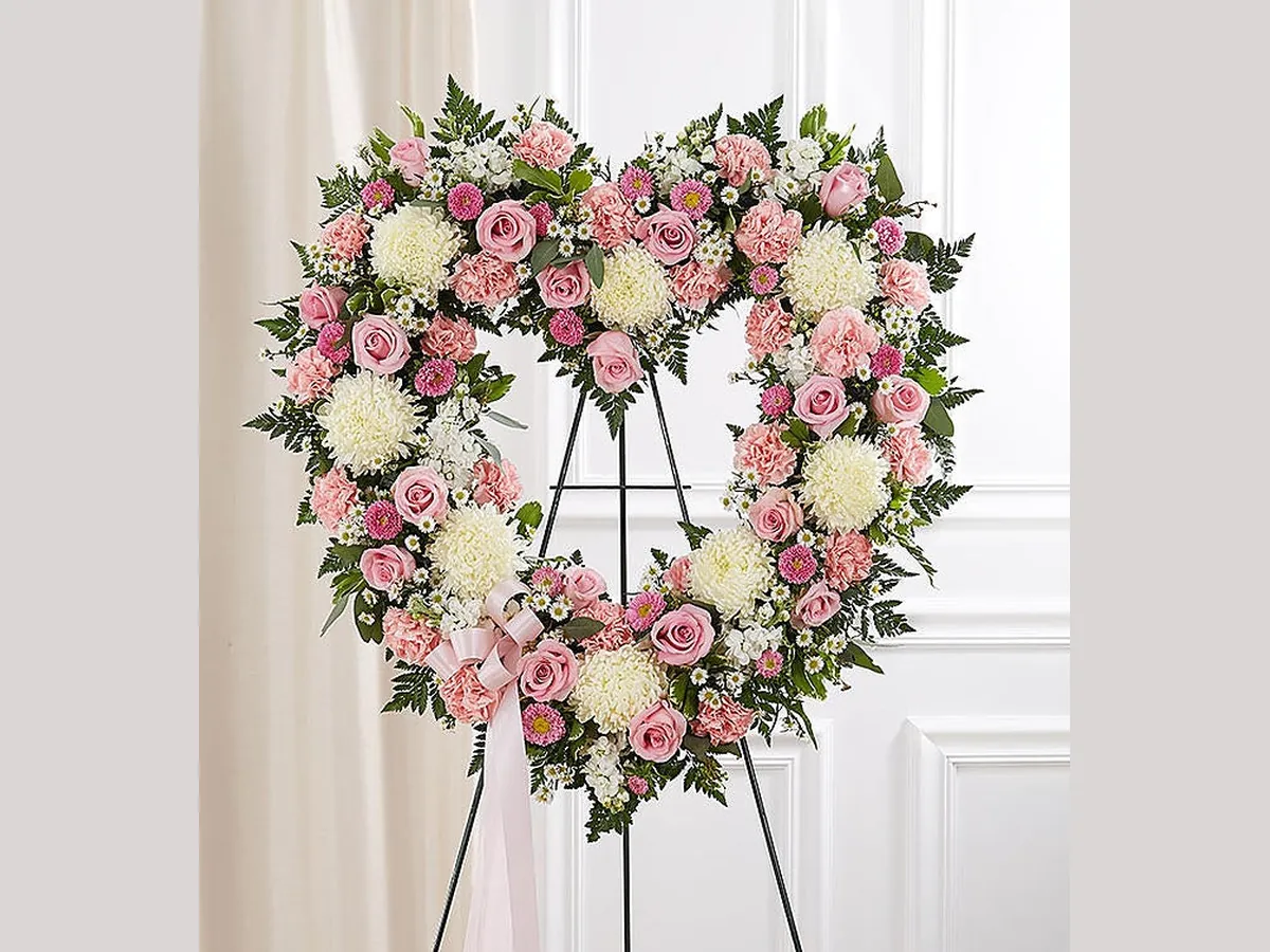 Pink and White Open Heart