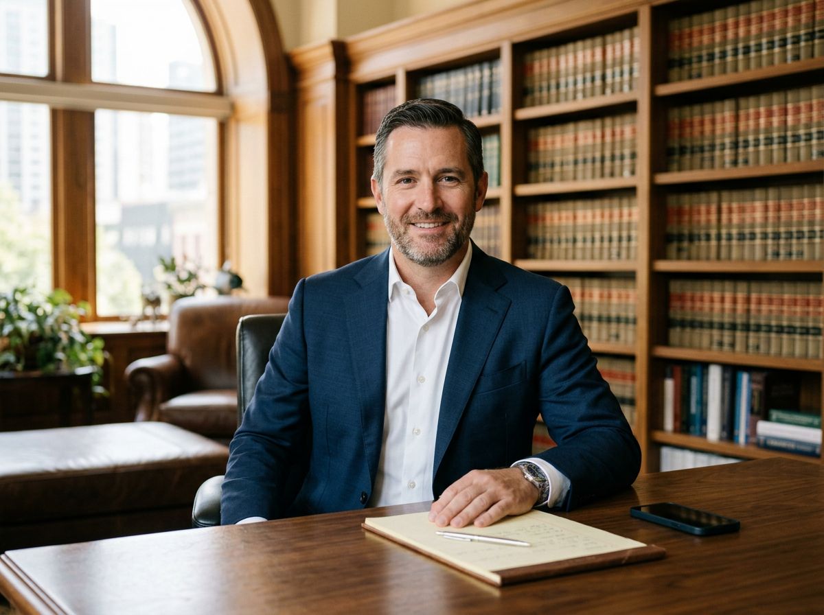 A lawyer at his desk